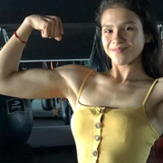 Teen muscle girl Fitness girl Pamela
